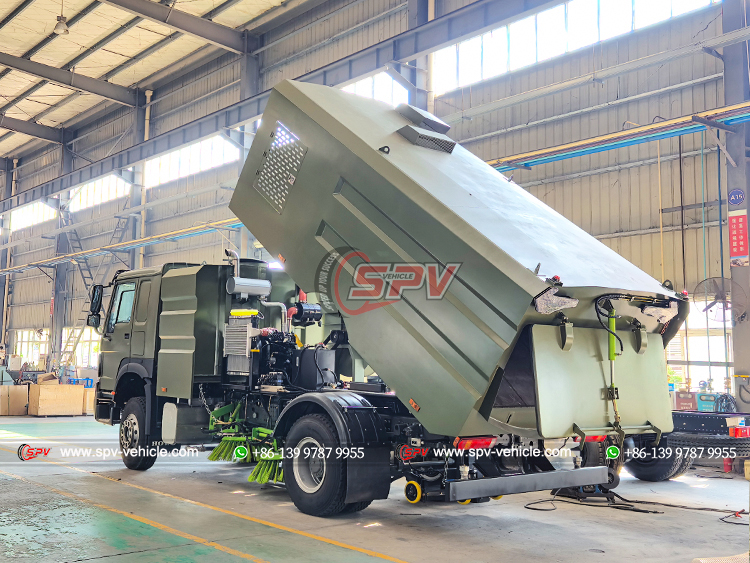 Sinotruk Street Sweeper Truck - Rear Left Side